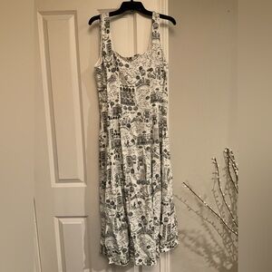 NWT Cynthia Rowley Elegant Black and White Printed Dress Size 12